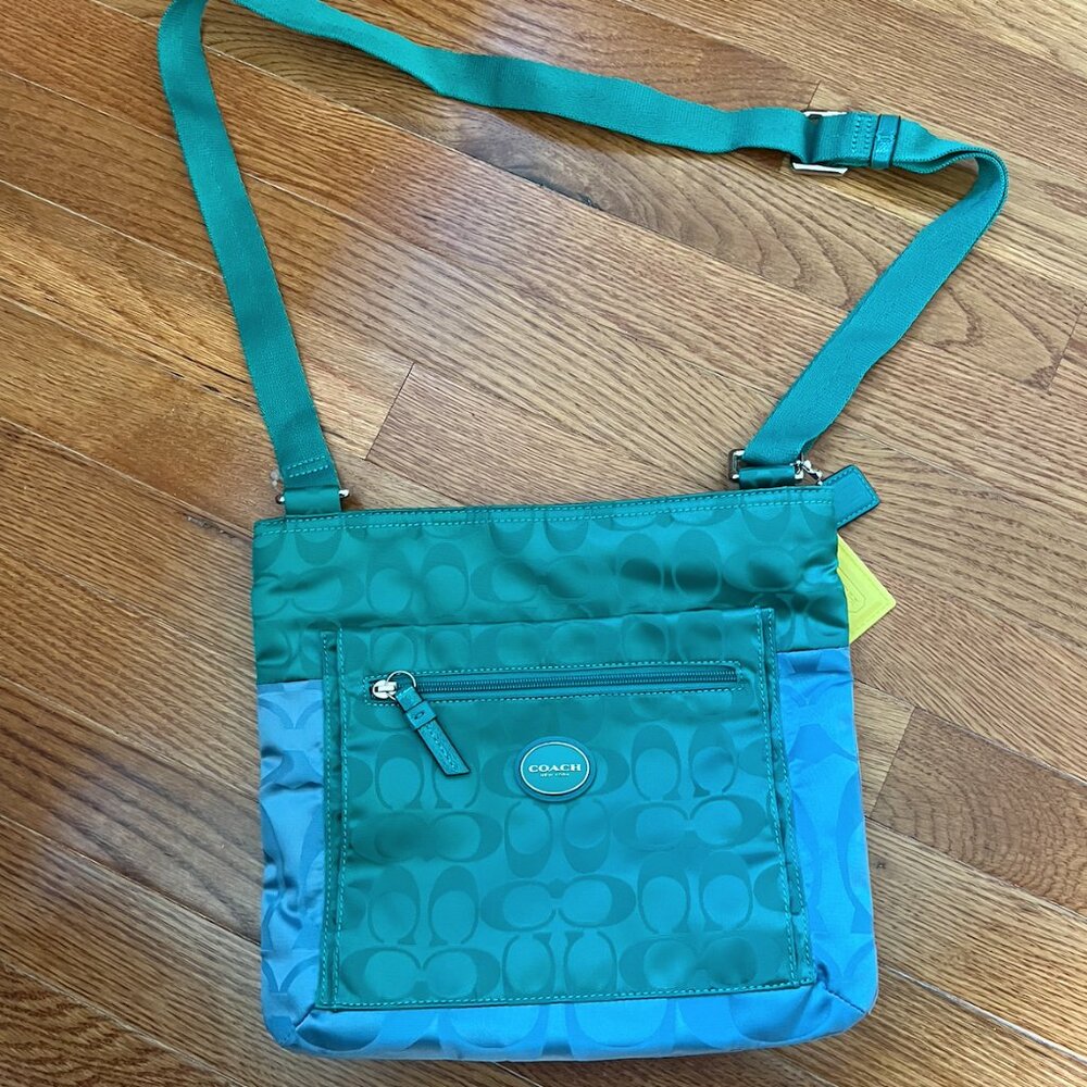 Coach Purse - Blue and Green - Like New